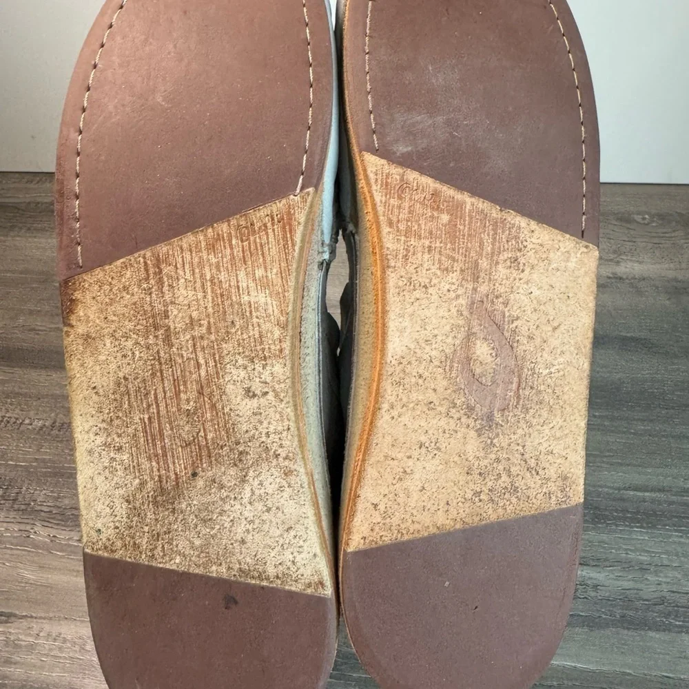 Olukai Ali’i Wlua Perforated Slip-On Loafers with drop heel Mens 9/EU42
